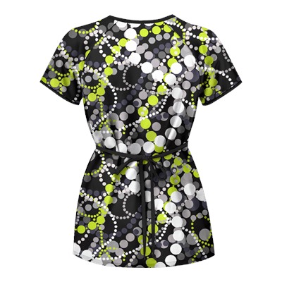 UA Mardi Gras Granite Mock Wrap Scrub Top