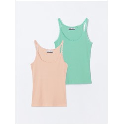 PACK DE 2 CAMISETAS DE TIRANTES CON ENCAJE