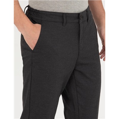 Siyah Slim Fit Kanvas Pantolon