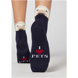 Kurze Socken mit Tiermuster