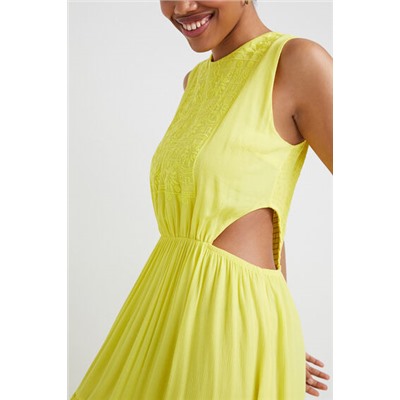 Vestido cut-out amarillo