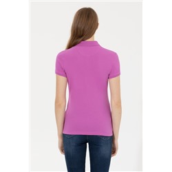 Kadın Menekşe Basic Polo Yaka Tişört
