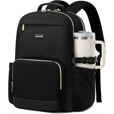 LOVEVOOK Laptop Backpack for Women with Pouch Pocket for Large Capacity Cup,15.6 Inch Laptop Computer Bag Travel Backpack Purse,Waterproof Work Business Backpack College Teacher Bags,Dark Blue