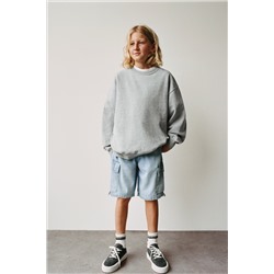 DENIM CARGO BERMUDA SHORTS