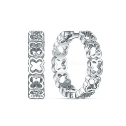 Серьги из серебра родированные 11-2197р