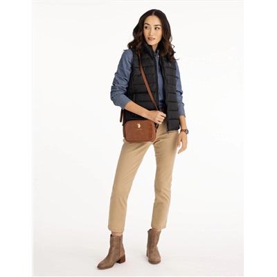 CROCODILE EMBOSSED CROSSBODY BAG