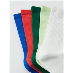 Socken mit hohem Baumwollanteil, 5er-Pack