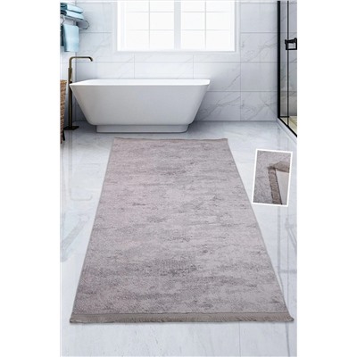 Relax Carpet Nova Gri 120x180 Cm Büyük Ebat Banyo Paspası Spor Saçaklı Kaymaz Taban Peluş Püsküllü Banyo Halısı RLX-NOVA-BP120X180