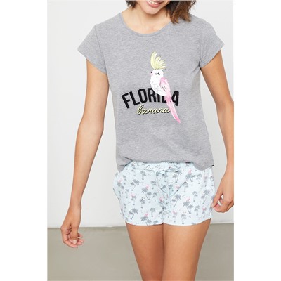Camiseta Cylia Gris jaspeado