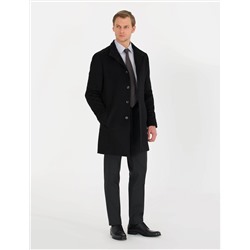 Siyah Slim Fit Palto