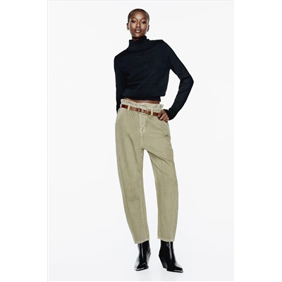 Z1975 HIGH-WAIST PAPERBAG JEANS WITH BELT
