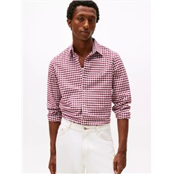 Slim Fit Stretch Gingham Oxford Shirt