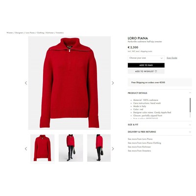 Женский свитер   Lor*o Pian*a