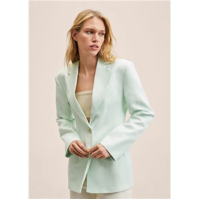 Americana lino estructurada -  Mujer | MANGO OUTLET Melilla
