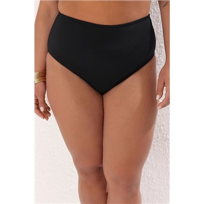 Siyah Düz Pareolu 2'li Set Büyük Beden Bikini Altı TBBSS25CR00003