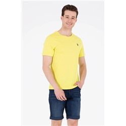 Erkek Neon Sarı Basic Tişört