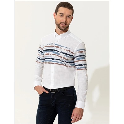 Mavi Slim Fit Uzun Kollu Gömlek