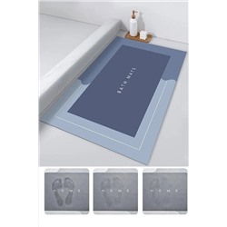 mes store Süper Su Emici Banyo Paspası Yıkanabilir Sihirli Su Emici Paspas Mavi 4778400