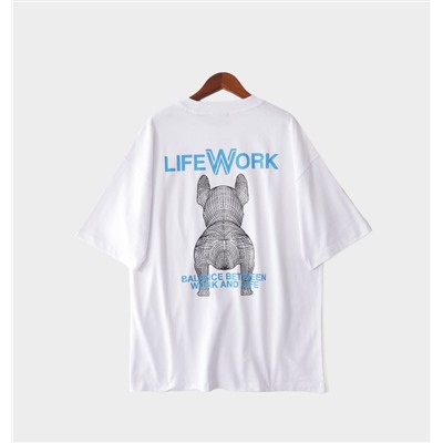 Хлопковая футболка сLife wor*k