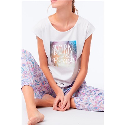 Top anudado Coralie Crudo