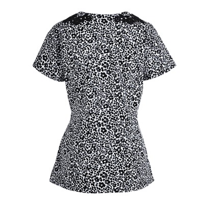 koi Stretch Scrubs Confetti Floral Print Top
