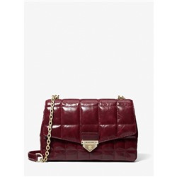 MICHAEL MICHAEL KORS Soho Large Quilted Crinkled Leather Shoulder Bag
