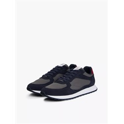 Mixed-Texture Suede Sneaker