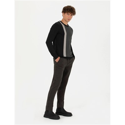 Kahverengi Slim Fit Kanvas Pantolon