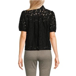 Saks Fifth Avenue Short Sleeve Lace Top