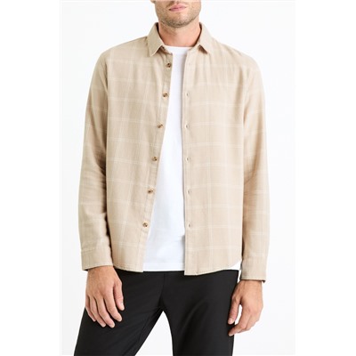 Camisa regular fit - Beige