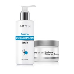 MedPeel Pro Collagen Microdermabrasion Scrub with Bonus Moisturizer - Set of 2