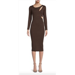 LEA & VIOLA Cutout Midi Sweater Dress