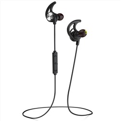 Phaiser BHS-750 Bluetooth Headphones Runner Headset Sport Earphones with Mic and Lifetime Sweatproof Guarantee - Wireless Earbuds for Running, Blackout