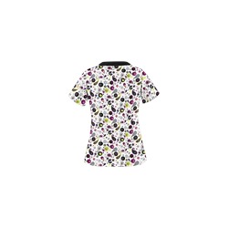 UA Party Paisley White Print Scrub Top