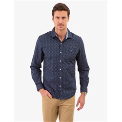 ALLOVER MULTI GEO PRINT LONG SLEEVE SHIRT