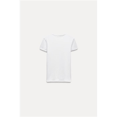 RIBBED SHORT SLEEVE T-SHIRT