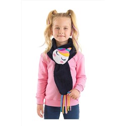 Denokids Unicorn Lacivert Kız Çocuk Peluş Atkı CFF-22S1-121