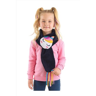 Denokids Unicorn Lacivert Kız Çocuk Peluş Atkı CFF-22S1-121
