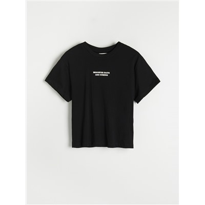 Baumwoll-T-Shirt mit Aufschrift
