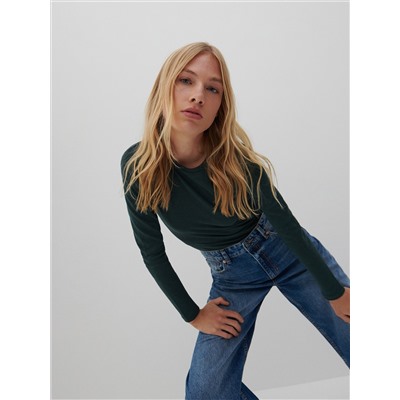 Bluse mit gesprenkelter Textur