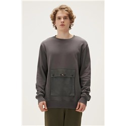 Bad Bear, Badbear Kangaroo Erkek Asfalt Gri Sweatshirt ''cepli Sweatshirt''