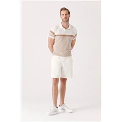 Avva Erkek Beyaz Esnek Belli Relaxed Fit Şort E003652