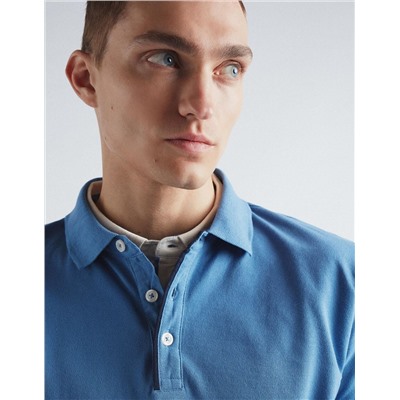 Father's Day' Piquet Polo, Men, Light Blue