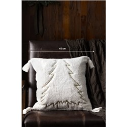 Eguisheim %100 Pamuk Kırlent Kılıfı - Ekru/Altın - 45x45 cm