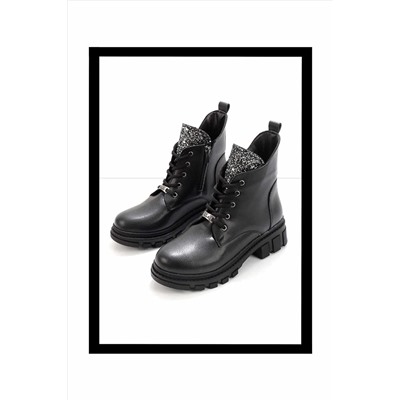 Bambi Siyah Kadın Bot & Bootie K02875070409