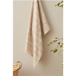 Karaca Home Young Denim Palm Yüz Havlusu 50x90 Cm Bej 200.22.14.0238