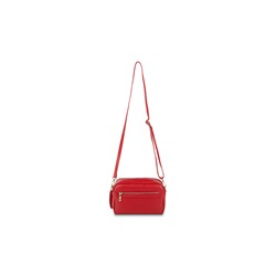 Bandolera de piel Gaby Rojo