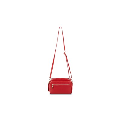 Bandolera de piel Gaby Rojo