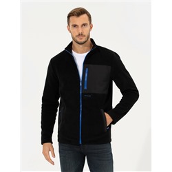 Siyah Regular Fit Polar Hırka