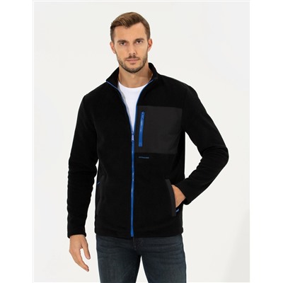 Siyah Regular Fit Polar Hırka